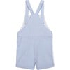 Little Peppa Pig George Embroidered Seersucker Bib Short, Blue Stripe - Rompers - 2