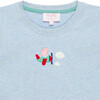 Peppa Pig George Embroidered Short Sleeve T-Shirt, Pale Blue Marl - T-Shirts - 3