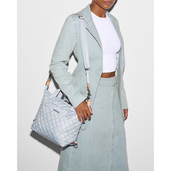 Women's Sutton Quilt Small Deluxe Cross-Body Handbag, Chambray