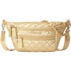 Women's Crosby Quilt Small Cross-Body & Waist Sling Bag, Light Gold Pearl Metallic - Bags - 1 - thumbnail