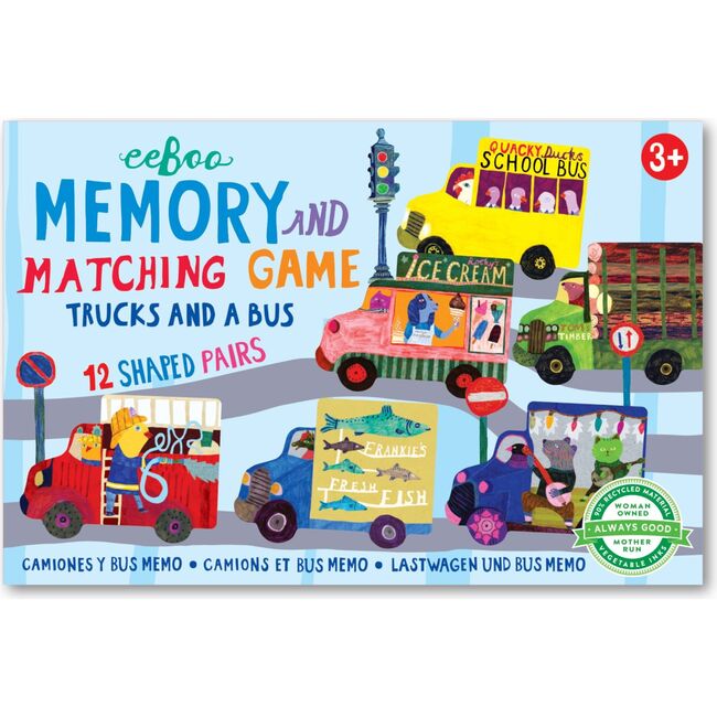 Trucks and a Bus Little Memory Matching Game