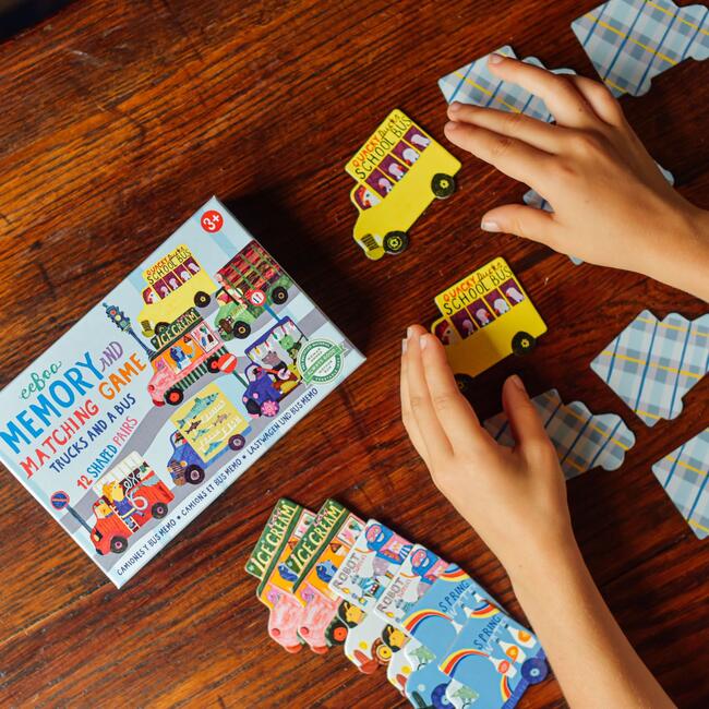 Trucks and a Bus Little Memory Matching Game - Games - 2