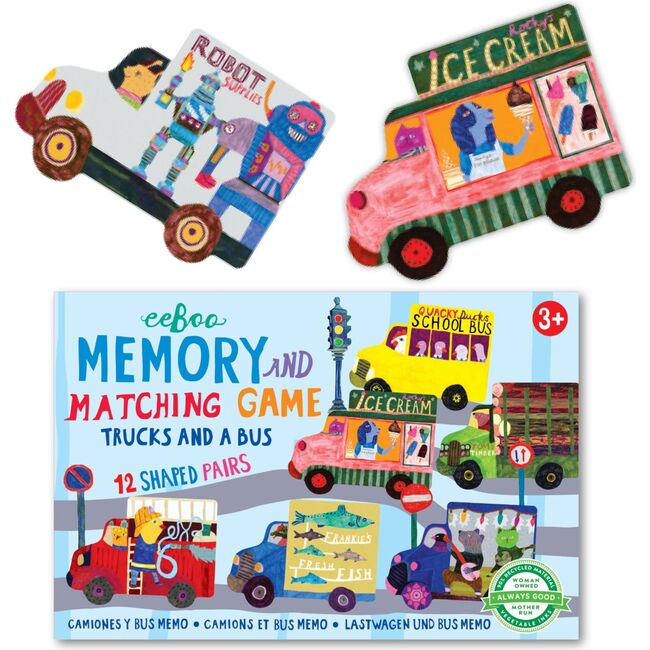 Trucks and a Bus Little Memory Matching Game - Games - 4