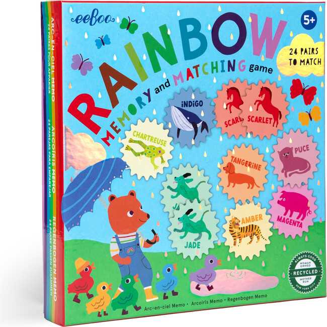 Rainbow Memory Matching Game - 24 Pairs