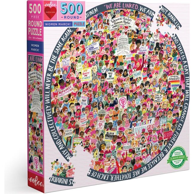 Piece and Love Women March! 500 Piece Jigsaw Puzzle