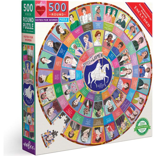Piece and Love Votes for Women 500 Piece Jigsaw Puzzle - Puzzles - 1