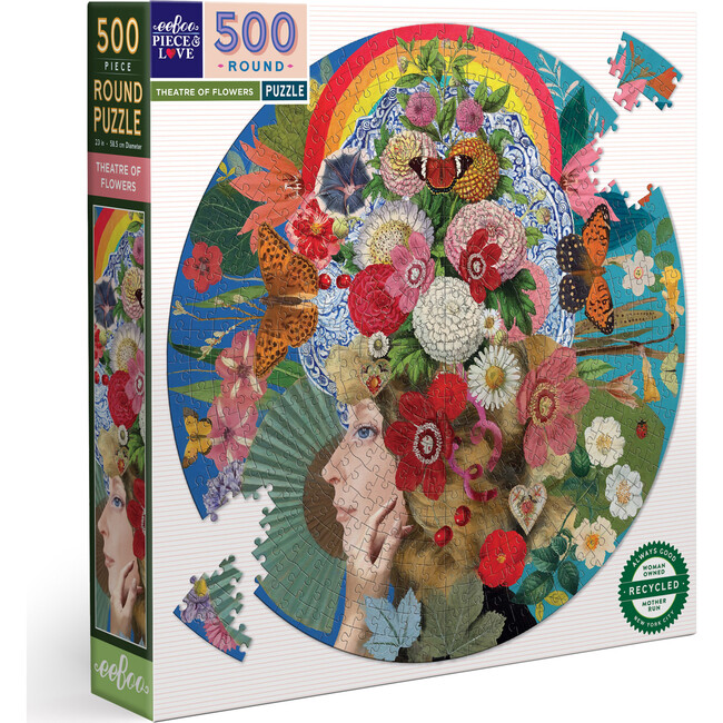 Piece and Love Theatre of Flowers 500 Piece Round Adult Jigsaw Puzzle