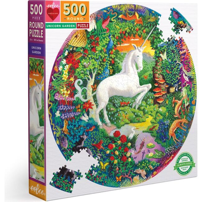 Piece and Love Unicorn Garden 500 Piece Jigsaw Puzzle