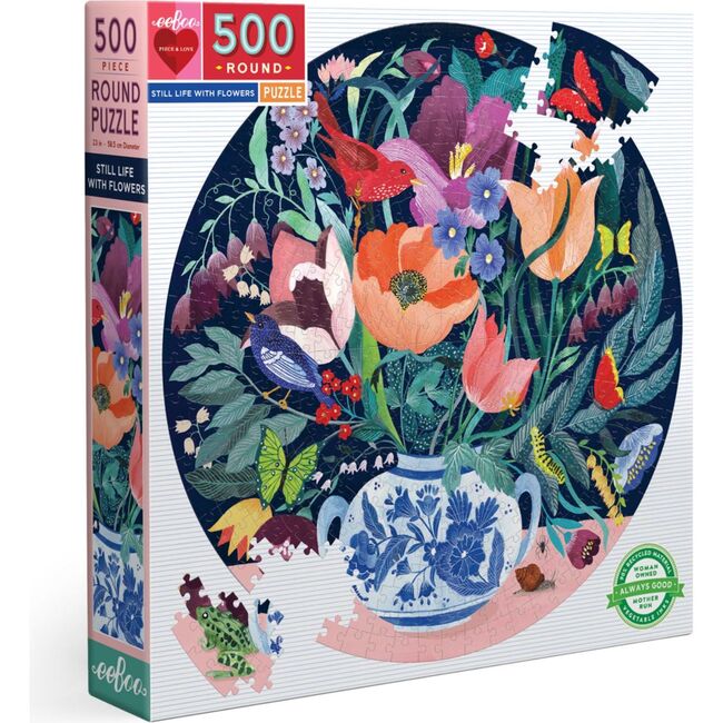 Piece and Love Still Life with Flowers 500 piece Jigsaw Puzzle