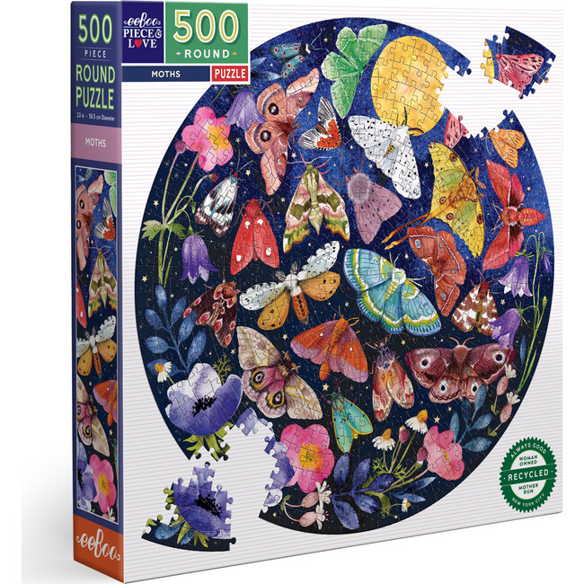 Piece and Love Moths 500 Piece Jigsaw Puzzle