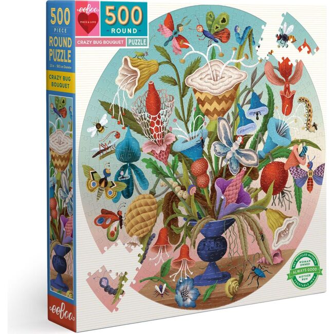 Piece and Love Crazy Bug Bouquet 500 Piece Jigsaw Puzzle