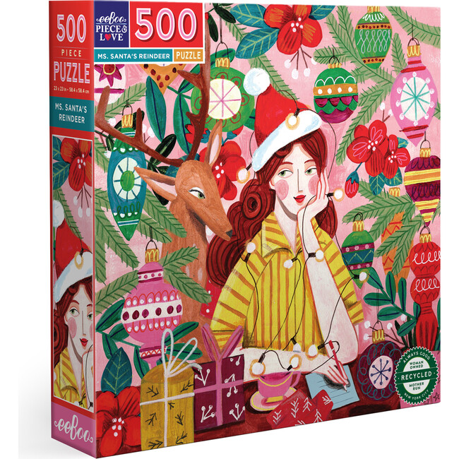 Piece & Love: Ms. Santa's Reindeer - 500 Piece Puzzle