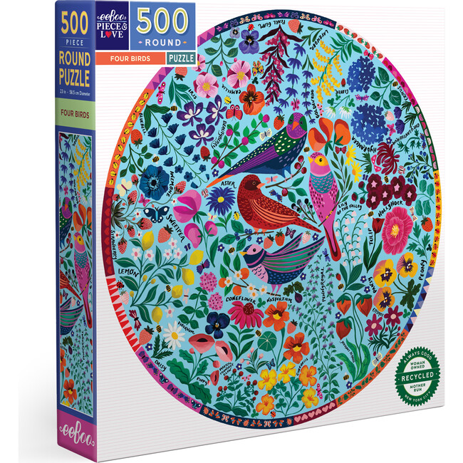 Piece & Love: Four Birds - 500 Piece Puzzle