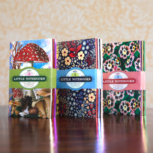 Piece & Love: Mushroom Little Books - Set of 3 Notebooks