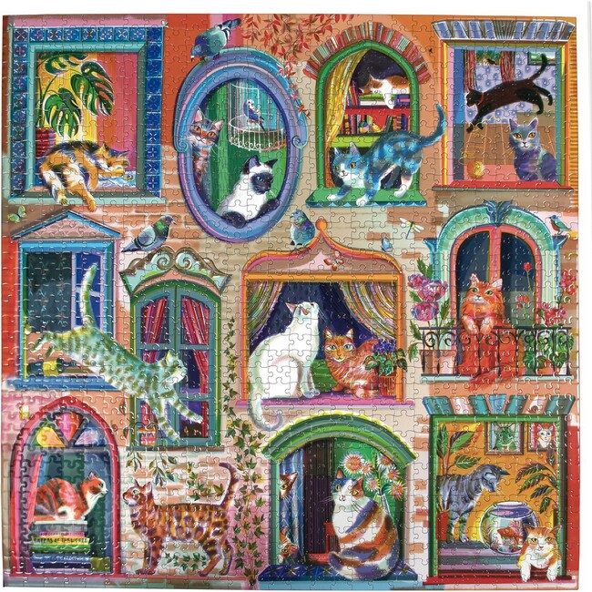 Piece & Love: Cats In Window - 1000 Piece Puzzle - Puzzles - 2