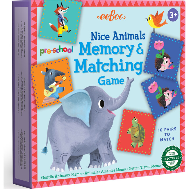 Nice Animals Preschool Memory and Matching Game