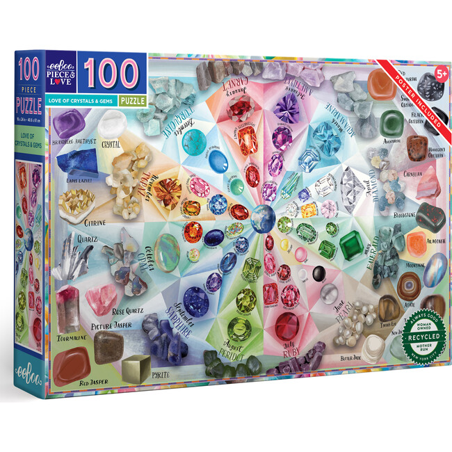 Love Of Crystals & Gems - 100 Piece Puzzle