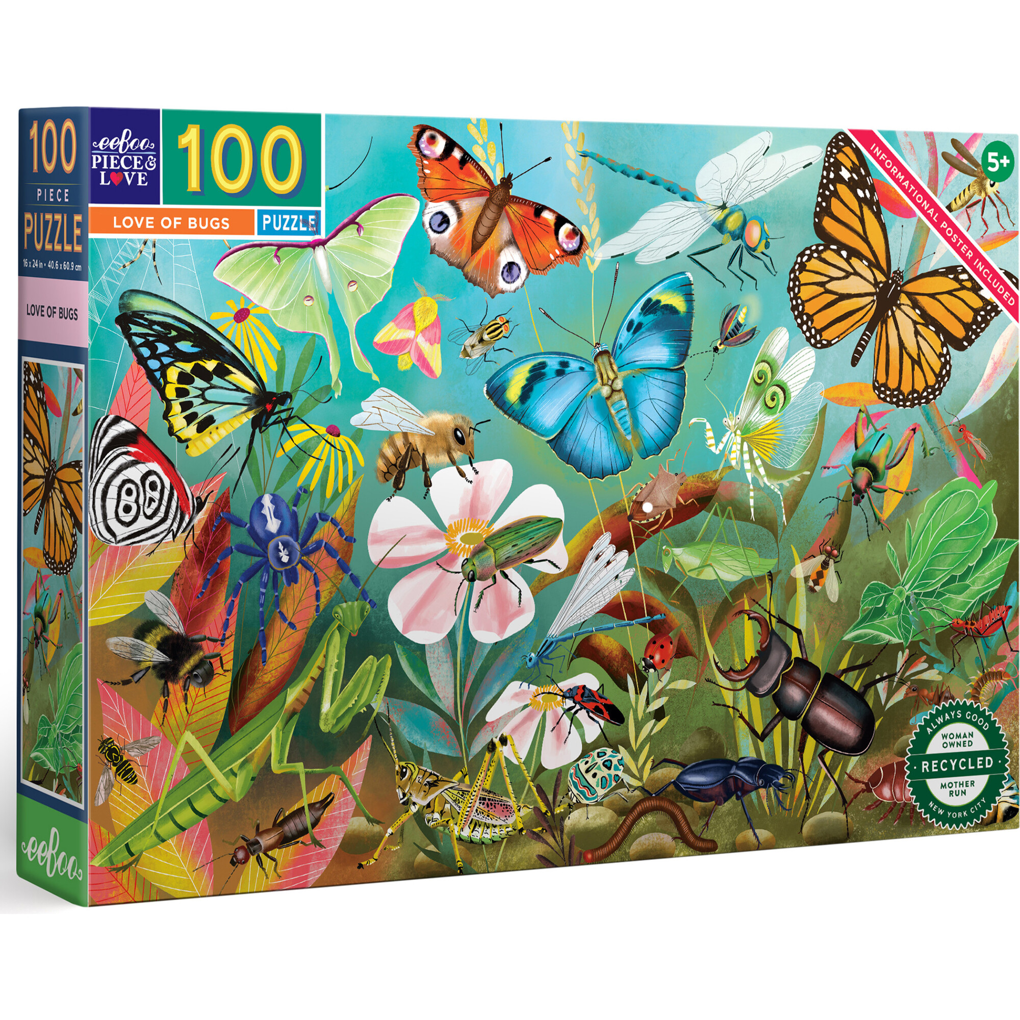 Love Of Bugs - 100 Piece Puzzle - Puzzles - 1