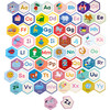 Hexagon Puzzle Pairs - Alphabet - 33 Pairs - Puzzles - 3