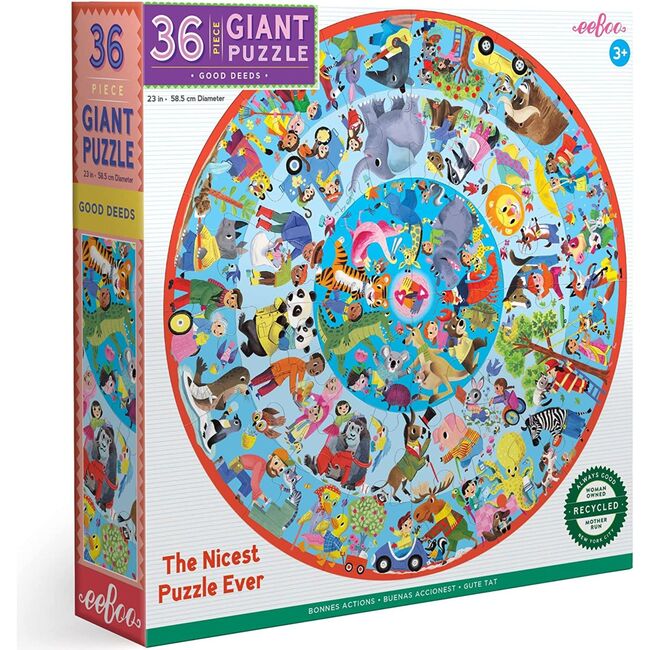 Good Deeds 36 piece Giant Round jigsaw puzzle