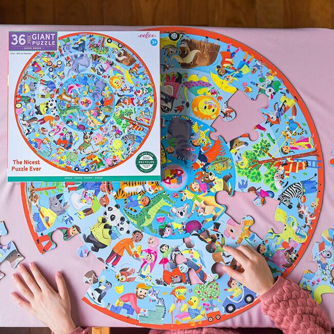 Good Deeds 36 piece Giant Round jigsaw puzzle - Puzzles - 2