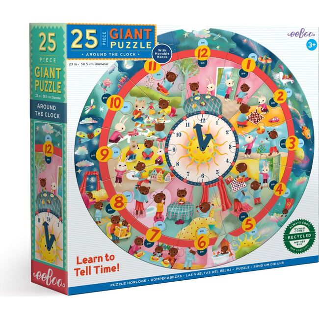 Around the Clock Round Jigsaw Puzzle