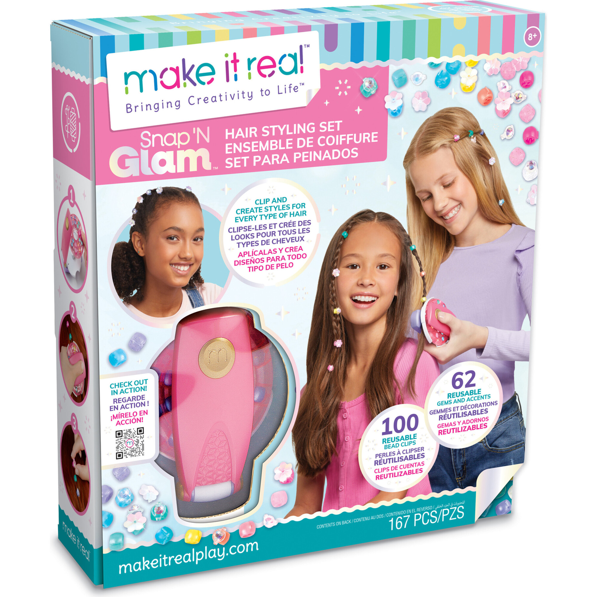 Snap N' Glam Hair Styling Set - Arts & Crafts - 1