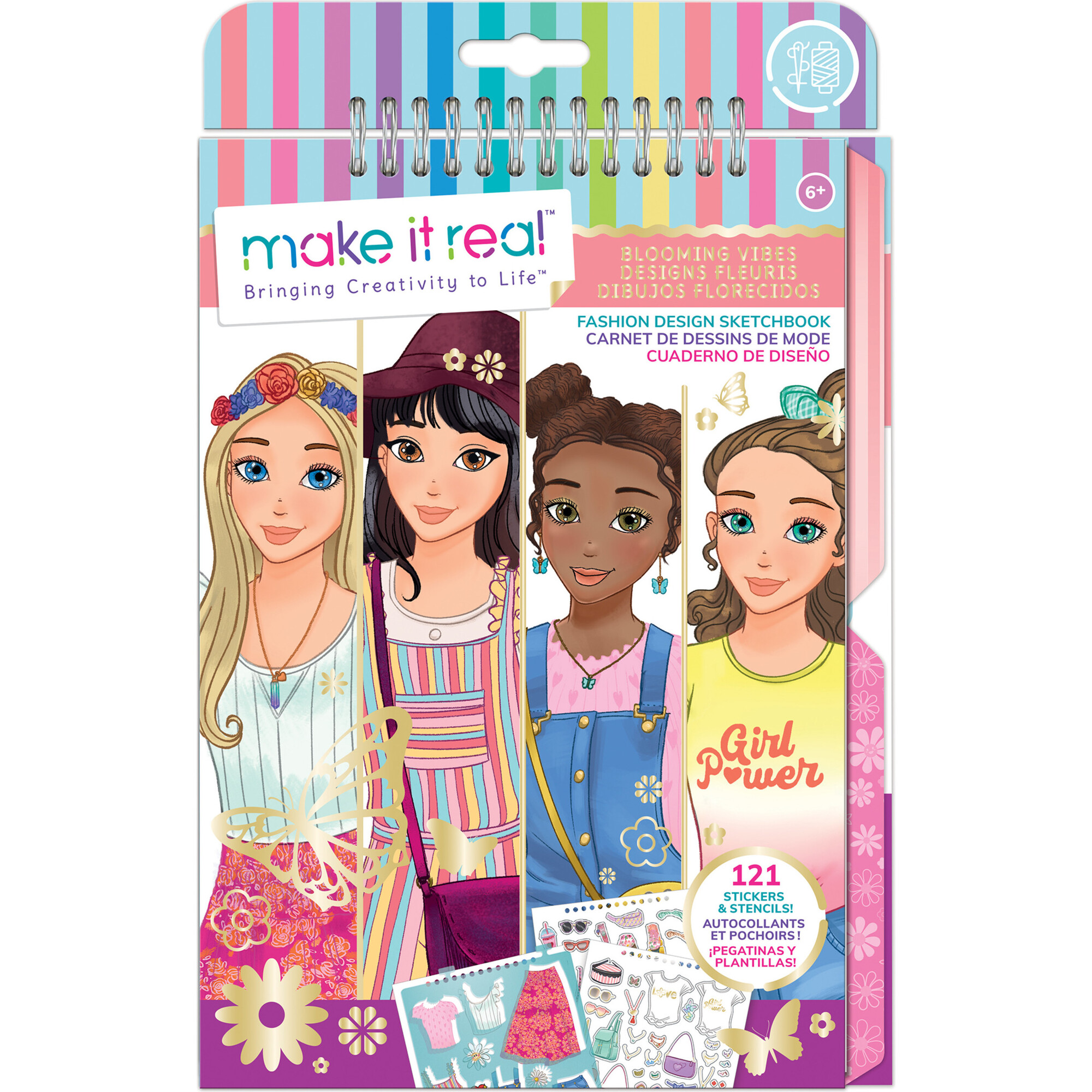 Fashion Design Sketchbook: Blooming Vibes - Arts & Crafts - 1
