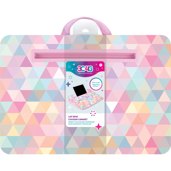 3C4G: Triangle Faux Fur Lap Desk - Pink & Pastels - Arts & Crafts - 1