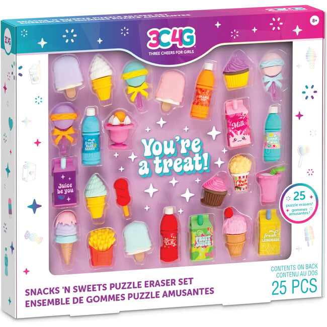 3C4G: Snacks 'N Sweets Puzzle Eraser Set