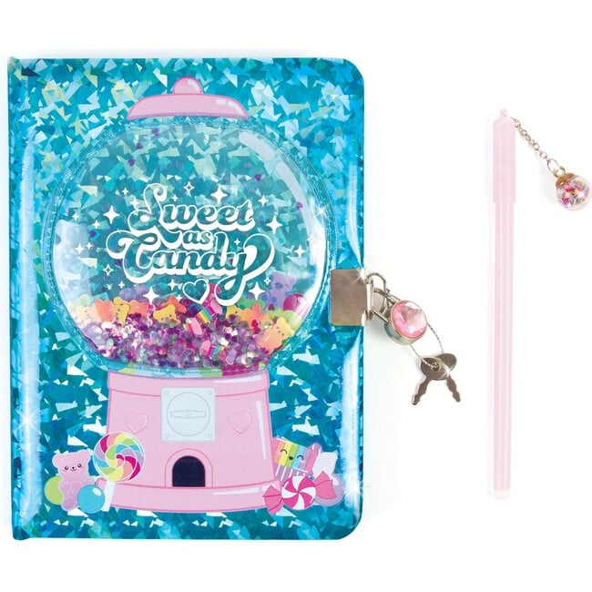 3C4G: Bubble Gum Glitter Locking Journal With Pen - Arts & Crafts - 2