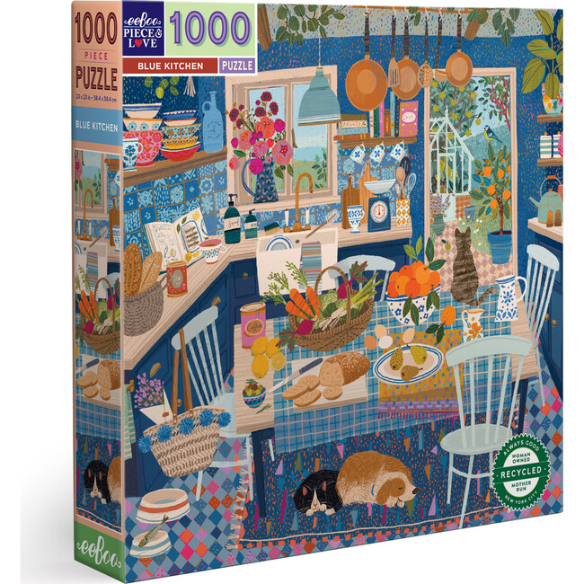 Piece and Love Blue Kitchen 1000 Piece Jigsaw Puzzle