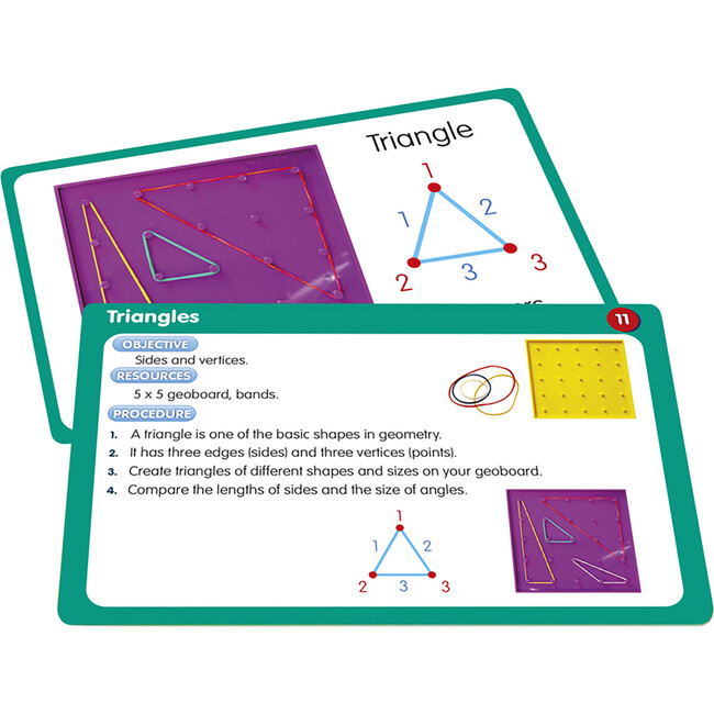 50 Geoboard Activities for Ages 4-6 Kindergarten Grade 2 Learning - STEM Toys - 2