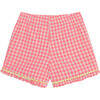 Flores Cotton Shorts, Pink Gingham - Shorts - 3