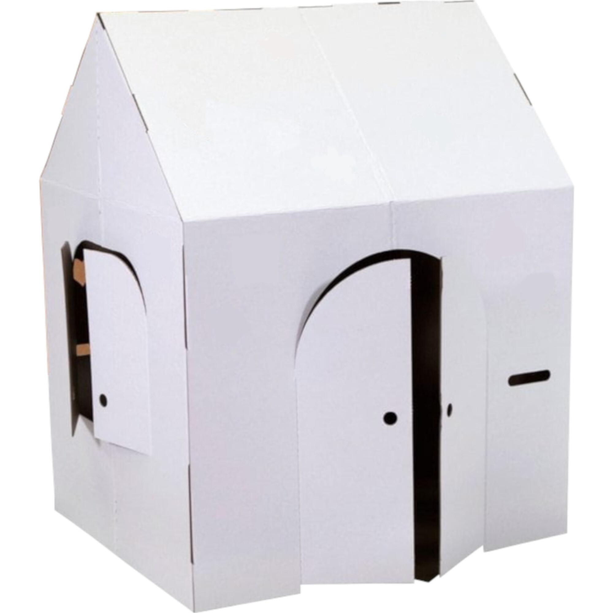 Blank Crafty Cottage - Personalize a Cardboard Fort - Playhouses - 1