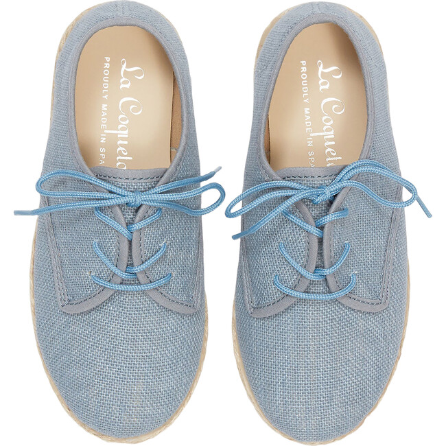 Rowan Canvas Lace Up Espadrille, Dusty Blue - Espadrilles - 2