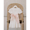 Vega Ceremony Dress with Silk Sash, Pink - Ceremonial Dresses - 2