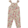 Nova Baby Girl Dungarees, Pink Poppies - Overalls - 1 - thumbnail
