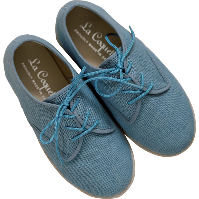 Rowan Canvas Lace Up Espadrille, Dusty Blue - Espadrilles - 4