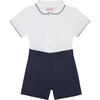Sebastian Baby Boy Set, Navy - Mixed Apparel Set - 1 - thumbnail