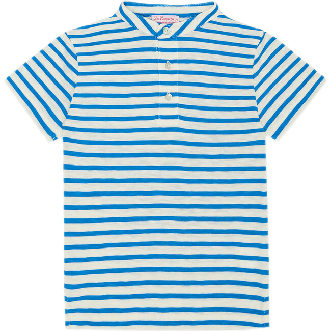Alcon Cotton Polo Shirt, Capri Blue