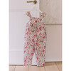 Nova Baby Girl Dungarees, Pink Poppies - Overalls - 2