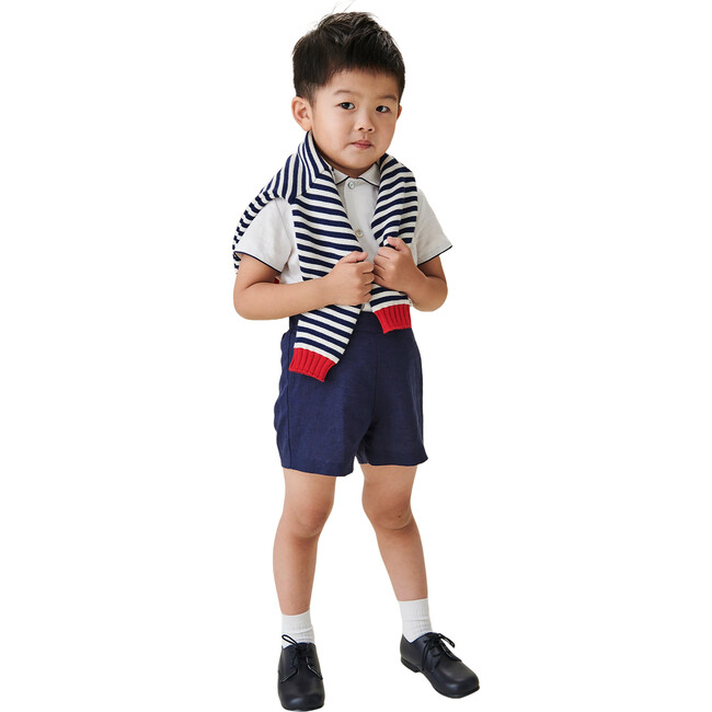 Sebastian Baby Boy Set, Navy - Mixed Apparel Set - 3