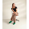 Women's Porter Leather Buckled Slip-On, Juniper - Slip Ons - 6