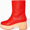 Women's Isla Leather Low 2.75-Inch Heel Platform Clog Boots, Vamp - Boots - 2