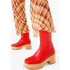 Women's Isla Leather Low 2.75-Inch Heel Platform Clog Boots, Vamp - Boots - 5
