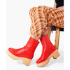 Women's Isla Leather Low 2.75-Inch Heel Platform Clog Boots, Vamp - Boots - 6