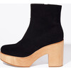 Women's Paz Suede 4-Inch Heel Platform Clog Boots, Black - Boots - 2