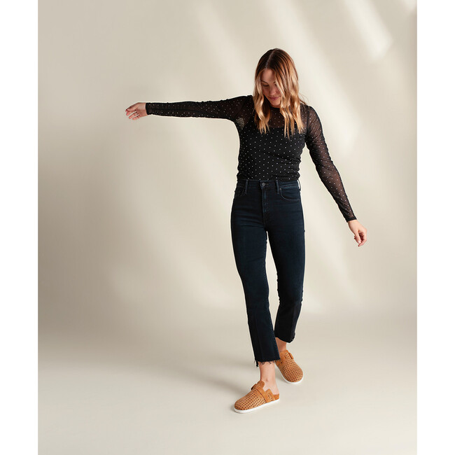 Women's Porter Leather Buckled Slip-On, Bamboo - Slip Ons - 7