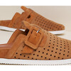 Women's Porter Leather Buckled Slip-On, Bamboo - Slip Ons - 8